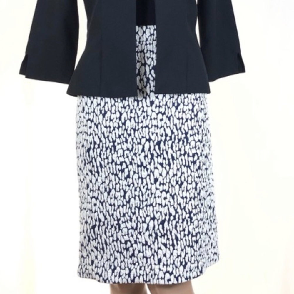 NWT Michael Kors True Navy Basics Midi Skirt